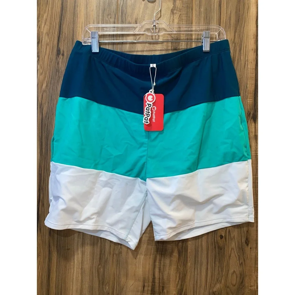 PatPat Mens‎ Colorblock SwimTrunks, XL